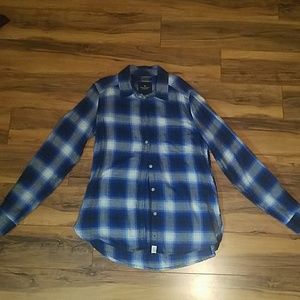 Blue and white flannel from American Eagle
